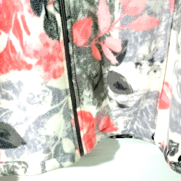 Alia Petite Women's Floral Full-Zip Sweater Size L - Picture 4 of 15
